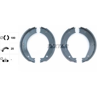 Jeu de mâchoires de frein, frein de stationnement TEXTAR 91033400
