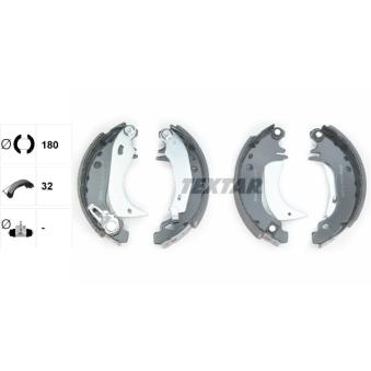 Jeu de mâchoires de frein TEXTAR 91038201