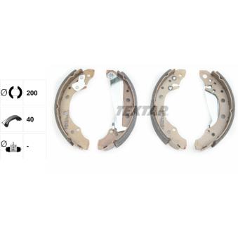 Jeu de mâchoires de frein TEXTAR