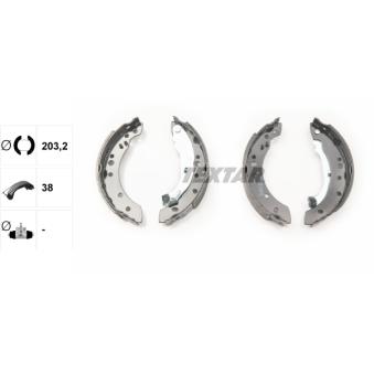 Jeu de mâchoires de frein TEXTAR 91059800