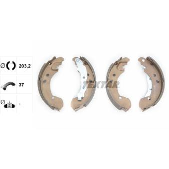 Jeu de mâchoires de frein TEXTAR 91062600