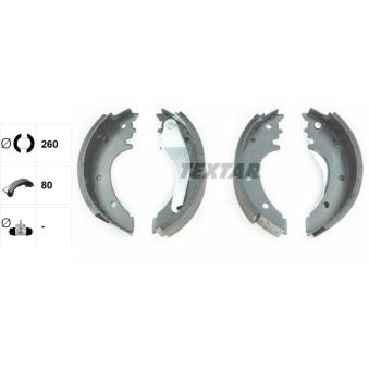 Jeu de mâchoires de frein TEXTAR 91075600