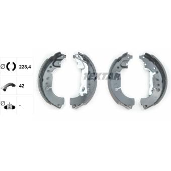 Jeu de mâchoires de frein TEXTAR 91081500