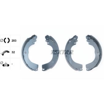 Jeu de mâchoires de frein TEXTAR 91081900