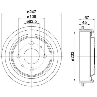 Tambour de frein MINTEX MBD001