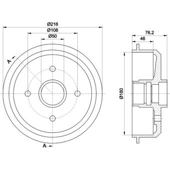 Tambour de frein MINTEX MBD005