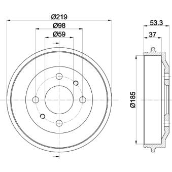 Tambour de frein MINTEX MBD011