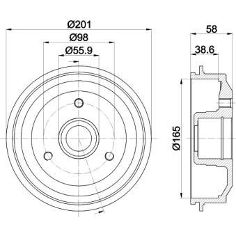Tambour de frein MINTEX MBD026
