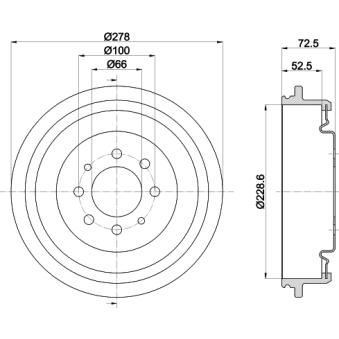 Tambour de frein MINTEX MBD043