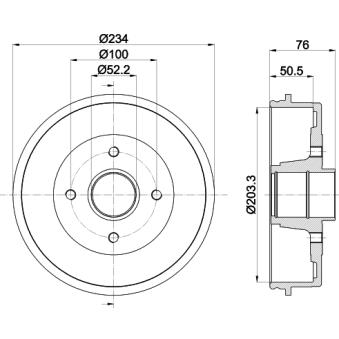Tambour de frein MINTEX