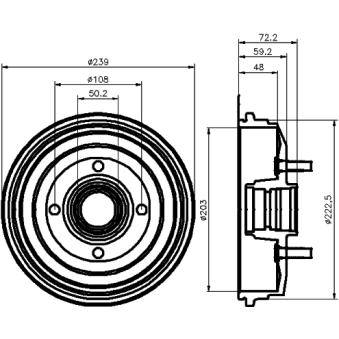 Tambour de frein MINTEX MBD045