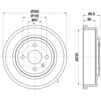 Tambour de frein MINTEX MBD286