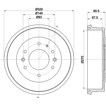 Tambour de frein MINTEX MBD314