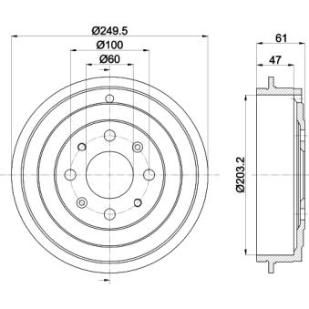 Tambour de frein MINTEX MBD320