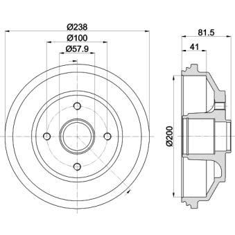Tambour de frein MINTEX MBD384
