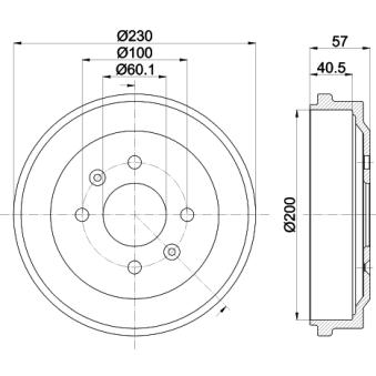 Tambour de frein MINTEX MBD422