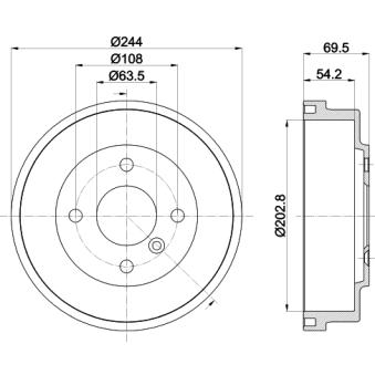 Tambour de frein MINTEX MBD428