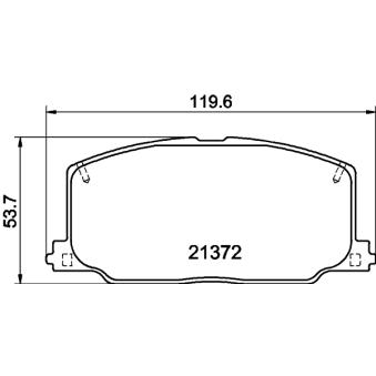 Jeu de 4 plaquettes de frein avant MINTEX MDB1400