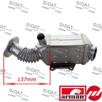 Radiateur, réaspiration des gaz d'échappement FISPA 83.1235AS