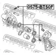 Kit de réparation, étrier de frein FEBEST 0575-BT50F - Visuel 2
