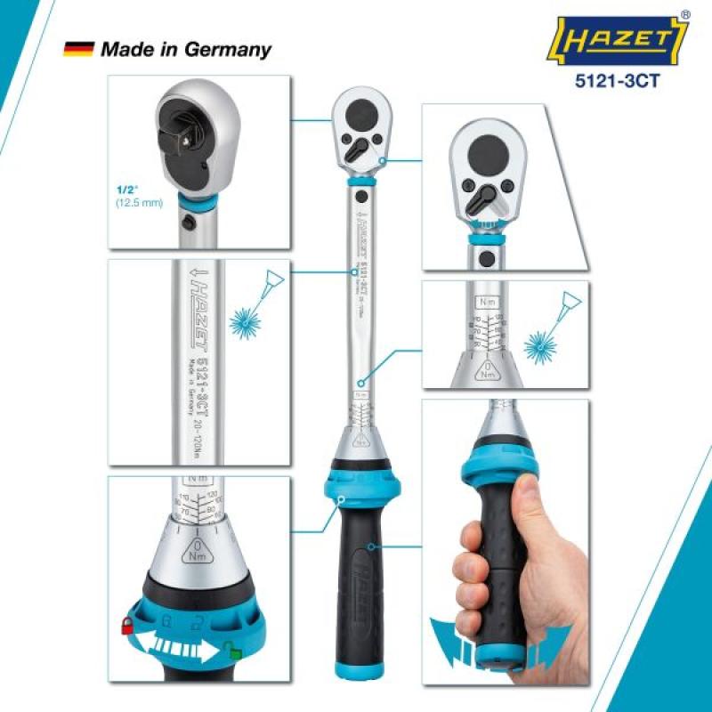 Clé dynamométrique HAZET 5121-3CT - Visuel 2