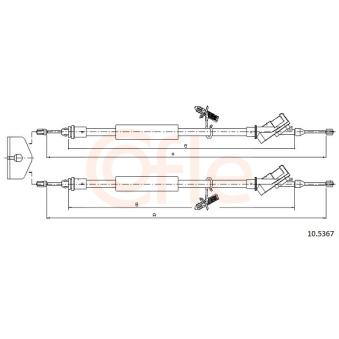 Tirette à câble, frein de stationnement COFLE