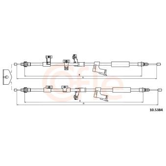 Tirette à câble, frein de stationnement COFLE 10.5384