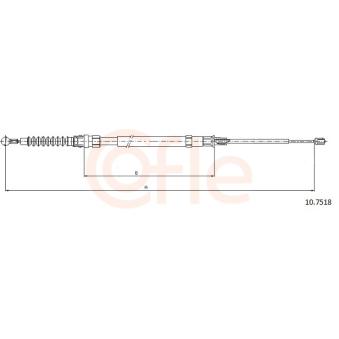 Tirette à câble, frein de stationnement COFLE
