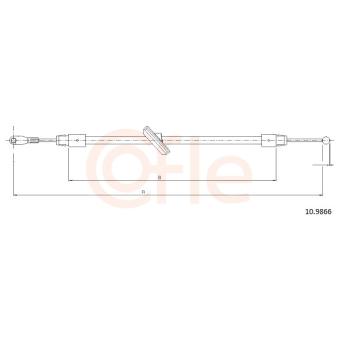 Tirette à câble, frein de stationnement COFLE