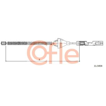 Tirette à câble, frein de stationnement COFLE 11.5454