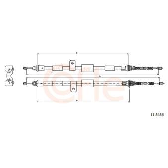 Tirette à câble, frein de stationnement COFLE