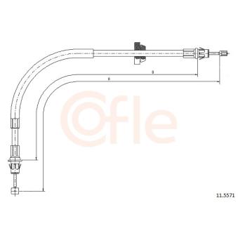 Tirette à câble, frein de stationnement COFLE