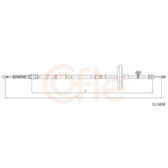 Tirette à câble, frein de stationnement COFLE 11.5824