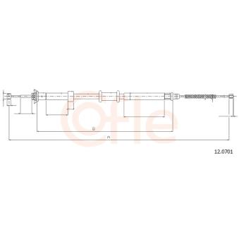 Tirette à câble, frein de stationnement COFLE