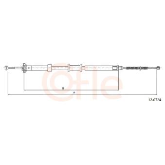 Tirette à câble, frein de stationnement COFLE