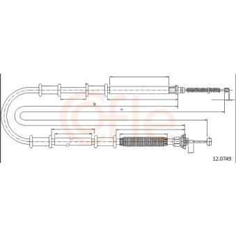 Tirette à câble, frein de stationnement COFLE