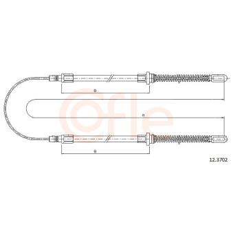 Tirette à câble, frein de stationnement COFLE 12.3702