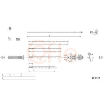 Câble d'accélération COFLE 12.7320