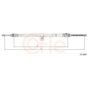 Tirette à câble, frein de stationnement COFLE