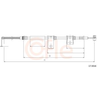 Tirette à câble, frein de stationnement COFLE