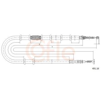 Tirette à câble, frein de stationnement COFLE