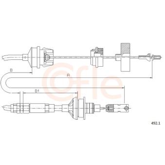 Tirette à câble, commande d'embrayage COFLE