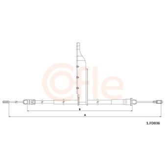 Tirette à câble, frein de stationnement COFLE 92.1.FD036