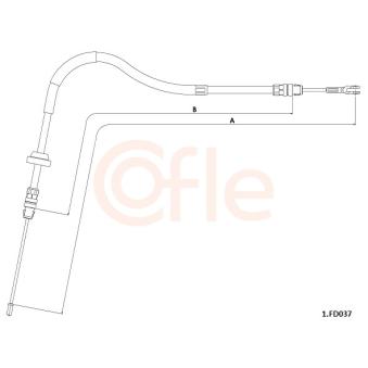 Tirette à câble, frein de stationnement COFLE 92.1.FD037
