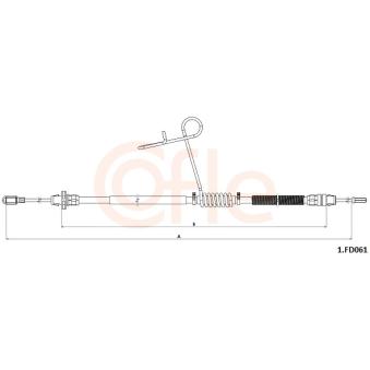 Tirette à câble, frein de stationnement COFLE 92.1.FD061