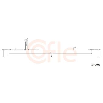 Tirette à câble, frein de stationnement COFLE 92.1.FO002
