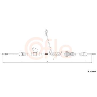 Tirette à câble, frein de stationnement COFLE 92.1.FO004