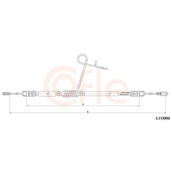 Tirette à câble, frein de stationnement COFLE 92.1.FO006