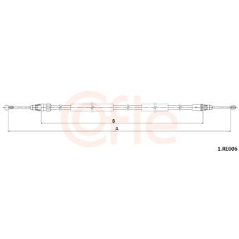 Tirette à câble, frein de stationnement COFLE 92.1.RE006