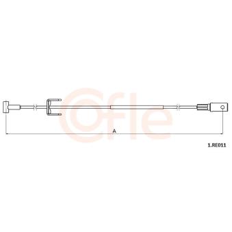 Tirette à câble, frein de stationnement COFLE 92.1.RE011